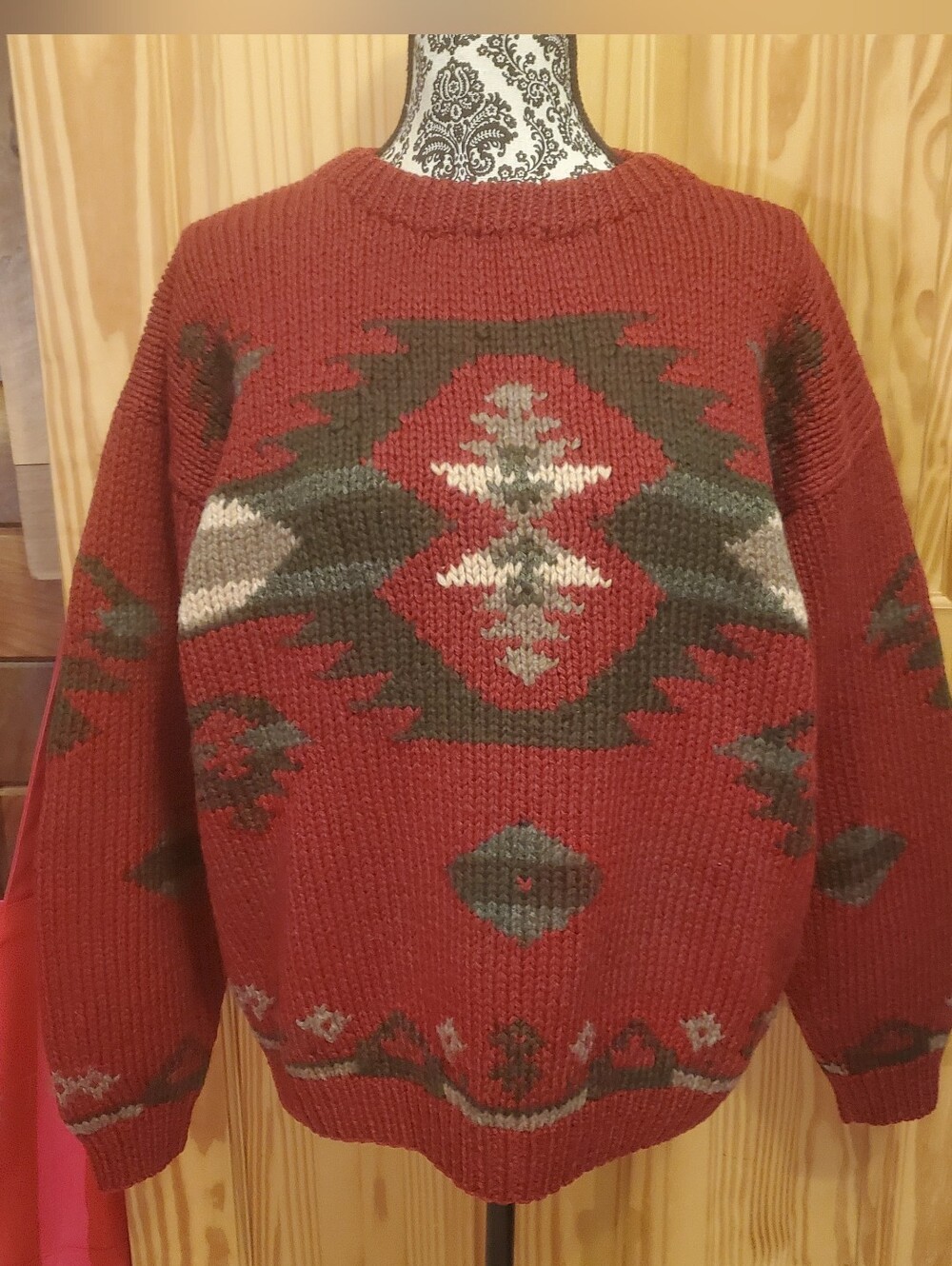 Eddie Bauer Vintage 90's Wool Aztec Sweater Unisex  Medium